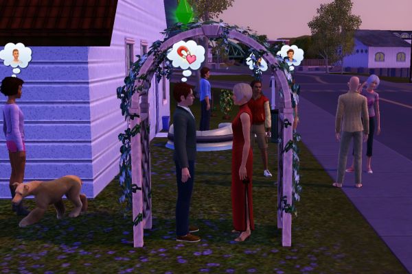 Screenshot Sims 3: a simple home wedding