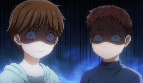 Screenshot anime Chihayafuru. Something scary has been seen.