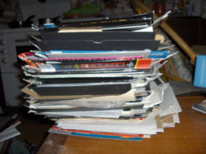 Stack of cardboard rubbish