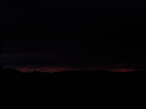 The last light of sunset
