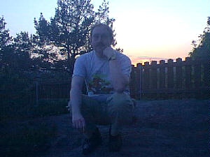 Me sitting outdoors