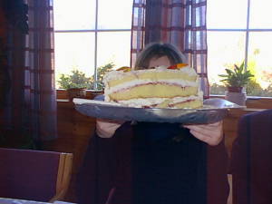Girl with cake