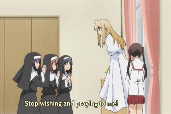 Screenshot anime Minami-ke Tadaima. Don't worship Chiaki!