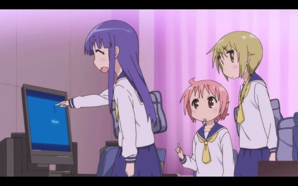 Screenshot anime Yuyushiki - touch screen!