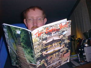 Reading a magazine