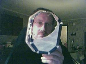 Portrait with damage plastic box