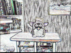 Furby, fake drawing