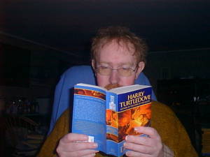 Me reading a book
