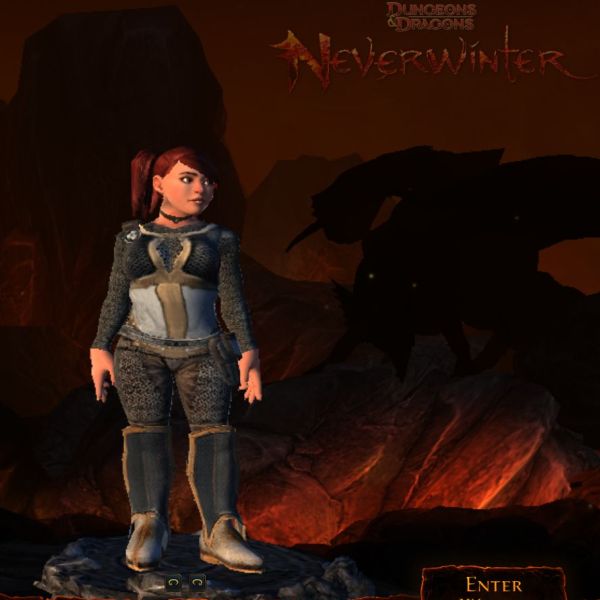 Screenshot character screen Neverwinter MMORPG