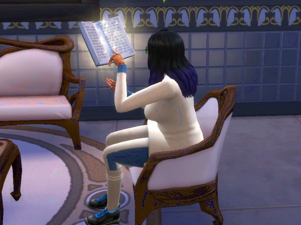 Screenshot Sims 4 Realm of Magic - floating glowing book